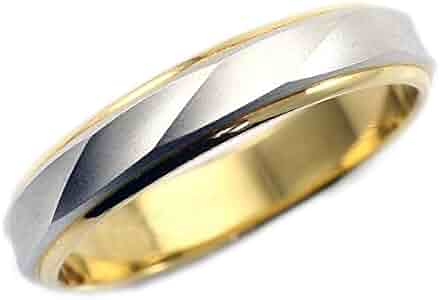 Amazon | 刻印無料 シンプル ハンドメイド マリッジ リング 結婚 指輪